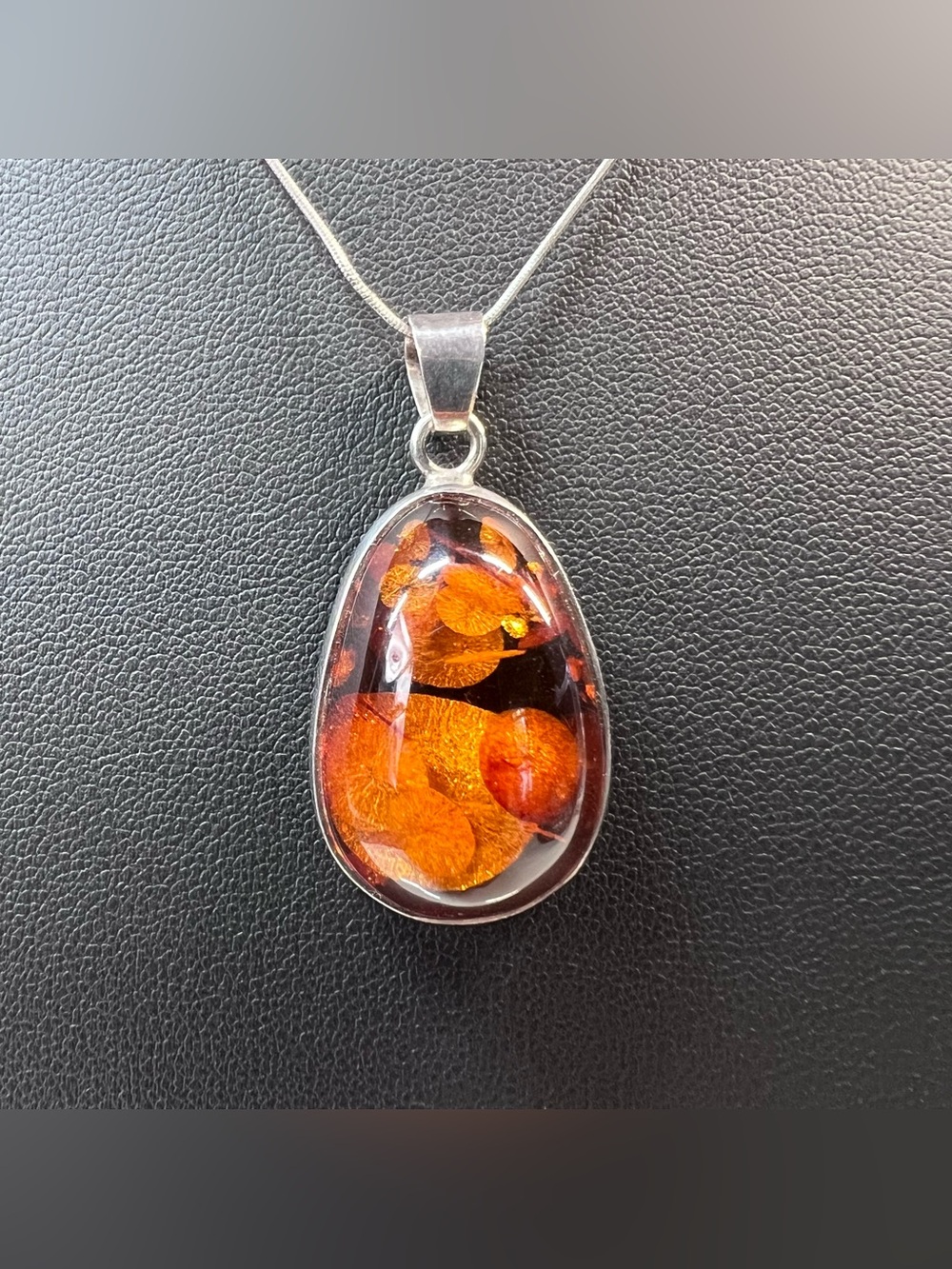 Sterling Silver Baltic Amber Pendant